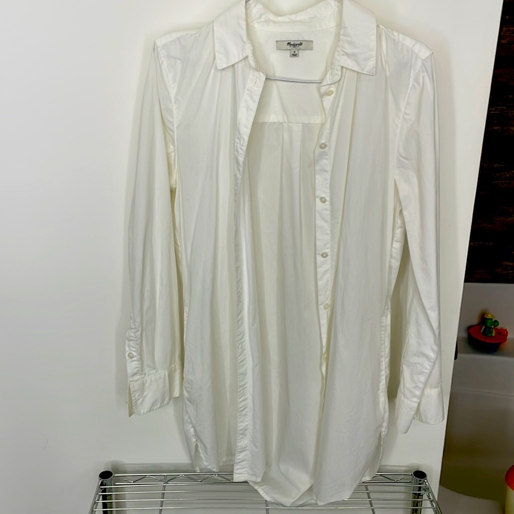 Madewell white button down shirt